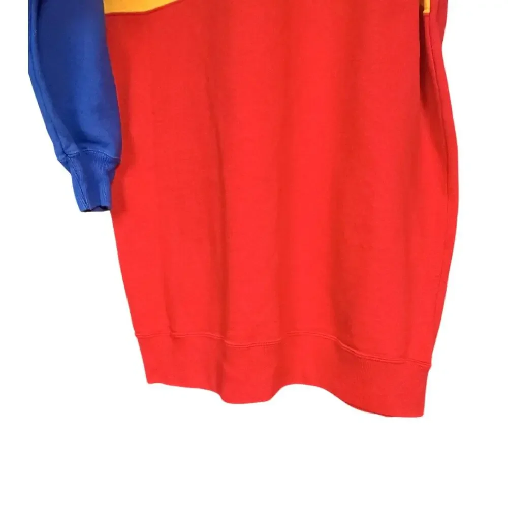 Vintage Polo Sport Ralph Lauren Women's Red Yellow Blue Sweatshirt Dress - L - Picture 6 of 9